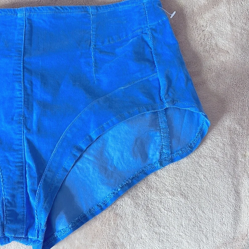 We The Free Keep It Brief Cord Micro Shorts at Free People in Ibiza Blue NEW! - Picture 6 of 9
